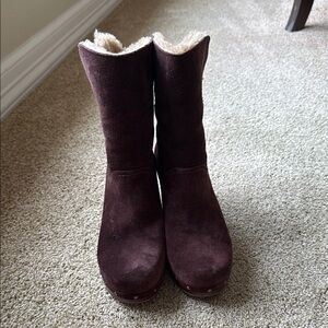 UGG Brown Suede Boots 1003373 Fur Lined